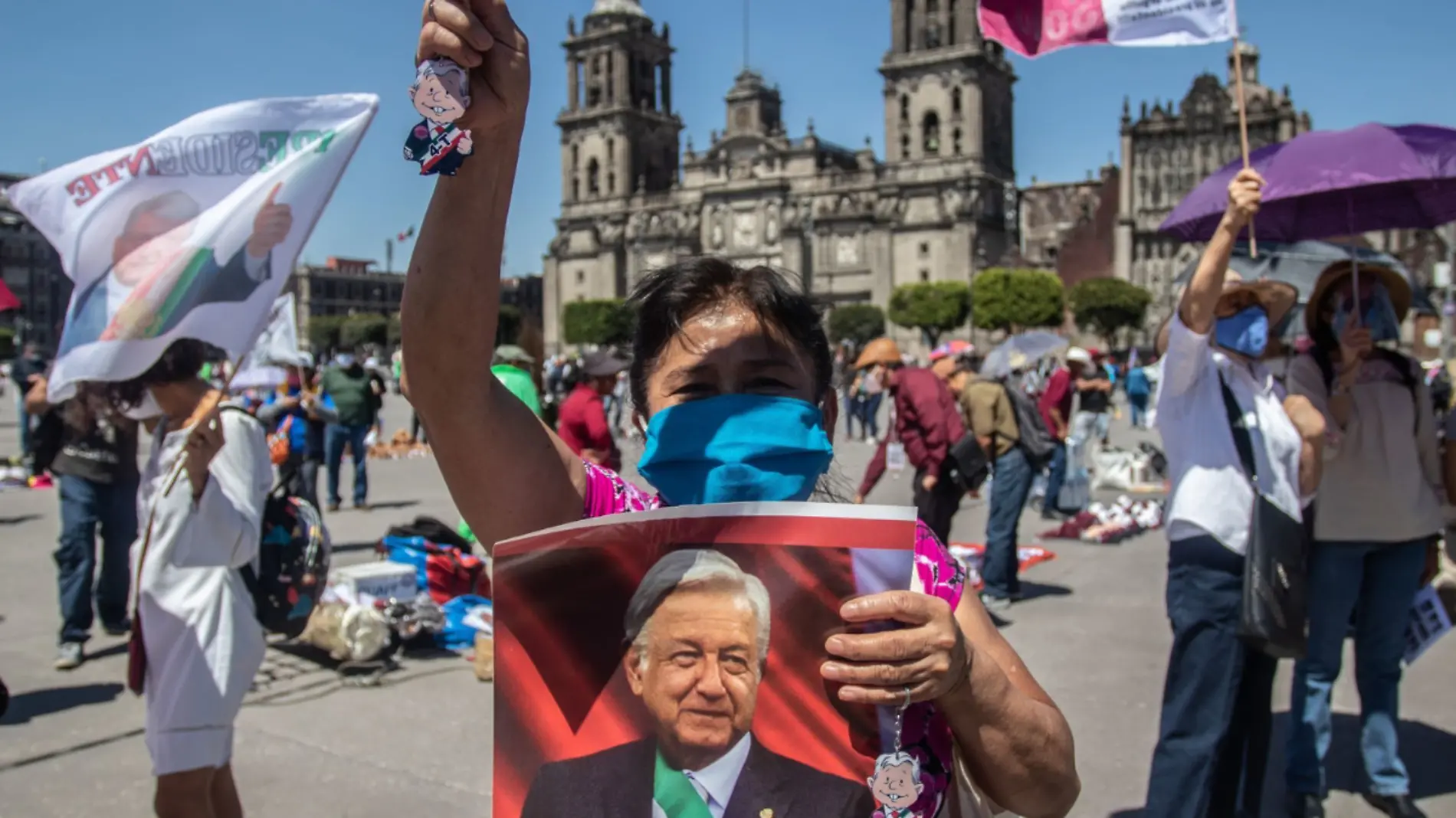 Marcha a favor de AMLO